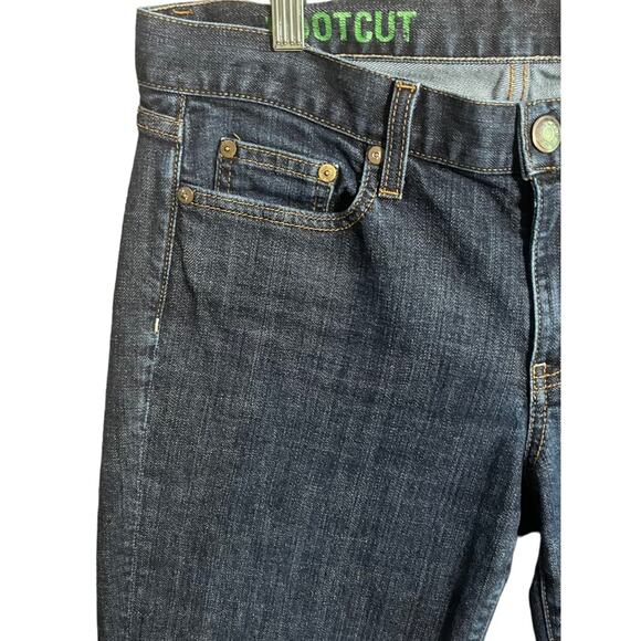 J. Crew Bootcut Denim Jeans Mens Size 33R Dark Wash Casual Basic Classic Simple - Picture 2 of 8